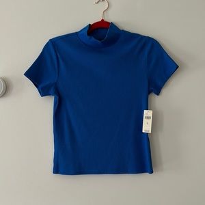 NWT Maeve Mock Neck Tee